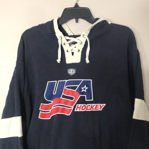USA hockey lace up pullover sweater ladies size XL - Picture 2 of 11